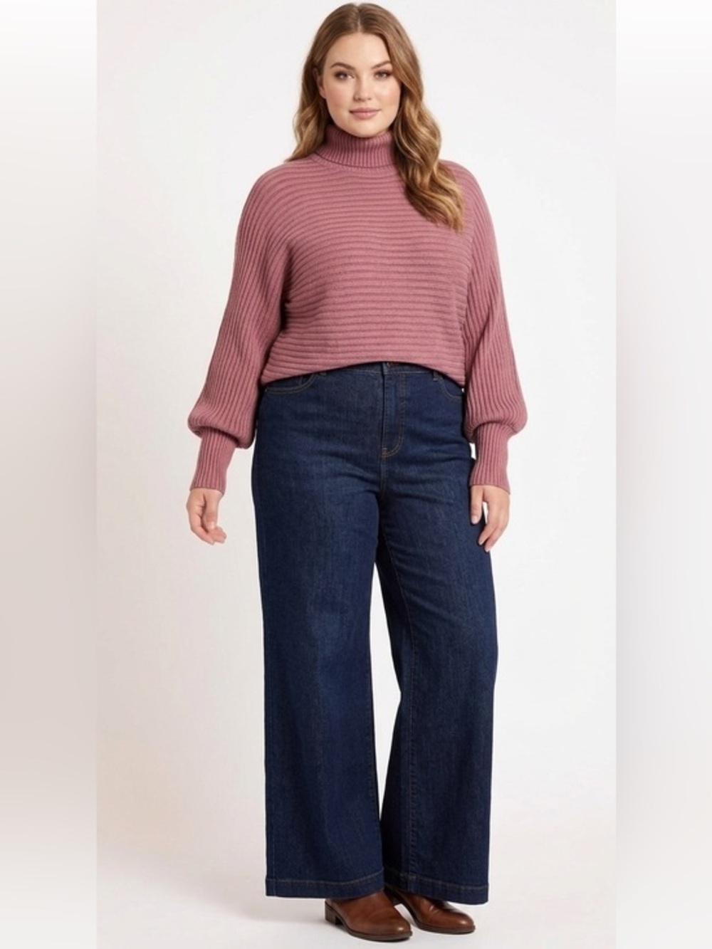 NEW Ribbed Blush Turtleneck